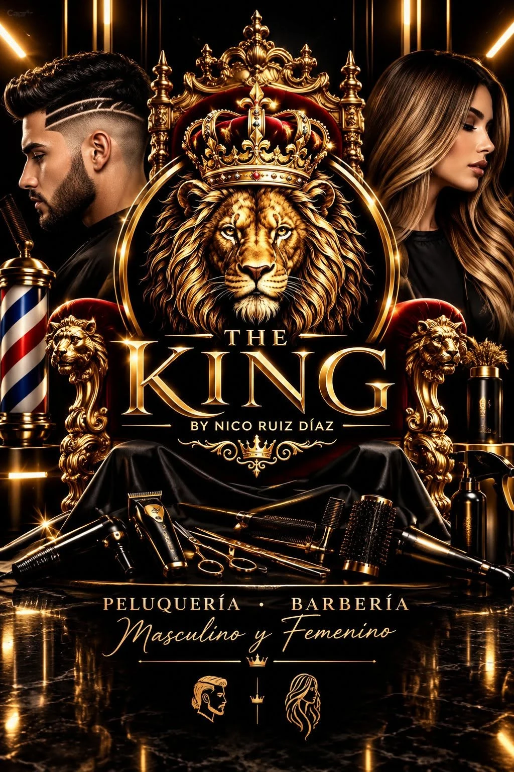 The King by Nico Ruiz Díaz — peluquería y barbería, masculino y femenino